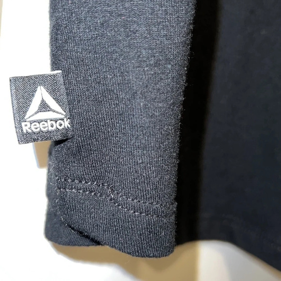 Reebok Renew black short-sleeve logo embossed T-shirt Sz M - Picture 8 of 12